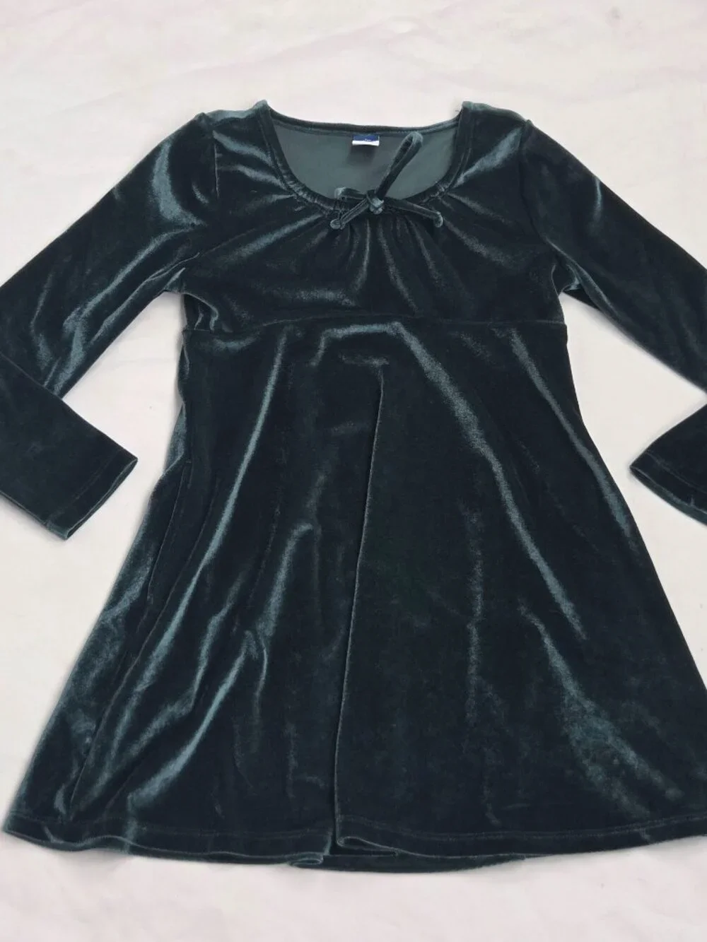 Old Navy Girls Long-Sleeve Velvet Swing Dress Size S